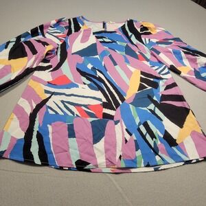 Jodifl Boho Tunic Blouse‎ Womens Size Medium Abstract Geometric Print Boutique